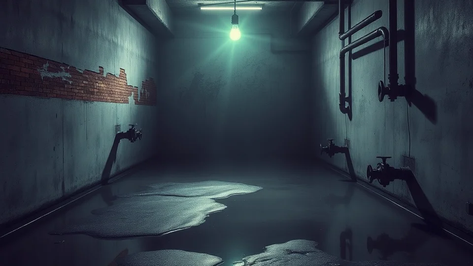 薄暗いな地下室