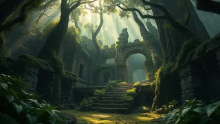 古代遺跡のジャングル