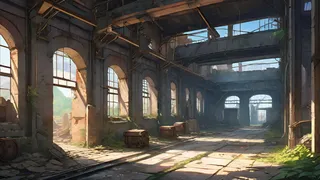 廃工場の廃墟
