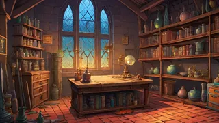 ファンタジー風の魔法使いの部屋