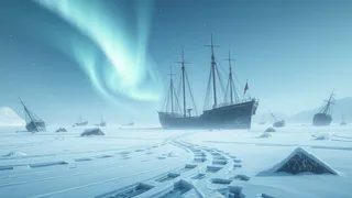 凍結した船の墓場