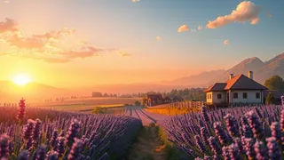 ラベンダー畑の村