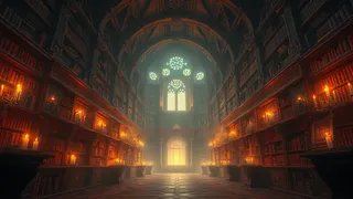 神秘的な図書館