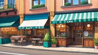 カフェのテラス席