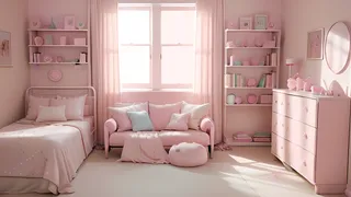 かわいいピンクの部屋