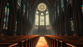 日の光差す大聖堂