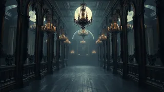 ビクトリア朝邸宅の廊下